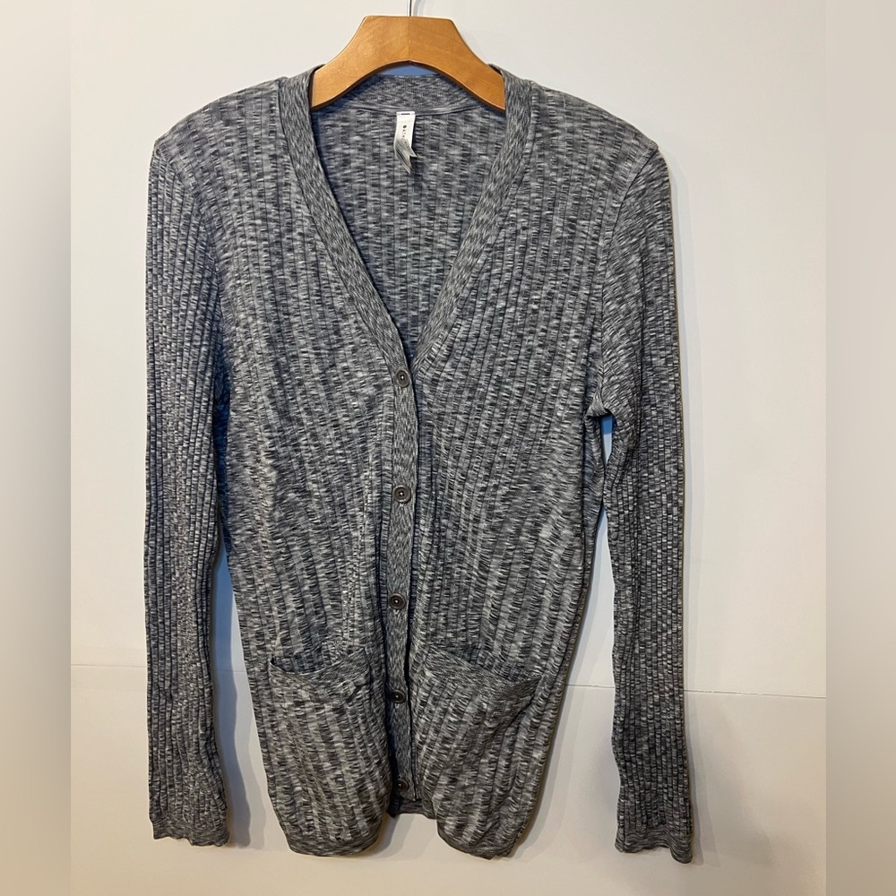 Athleta Space Gray Women's Ribbed Cardigan
